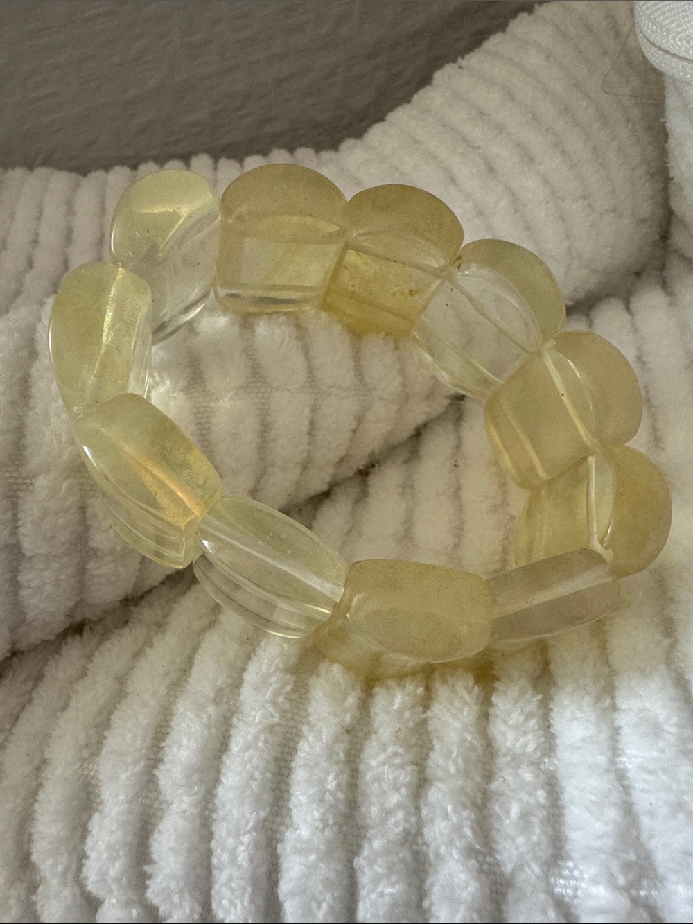 Bracelet Pineapple Quartz Section Stretch Bracelet. fits 6-7 inch wrist.